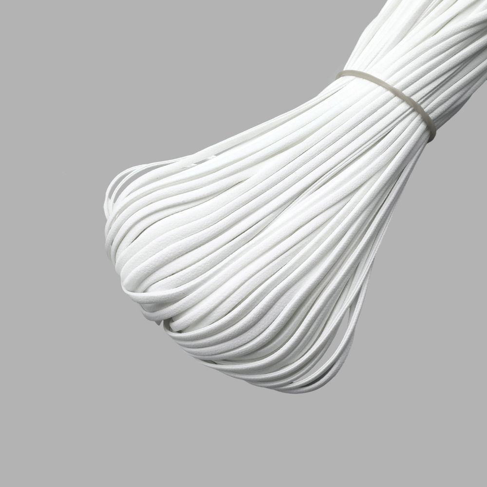 Шнур кожа искусственная ⌀2.5 мм / 100 метров, матовый, белый