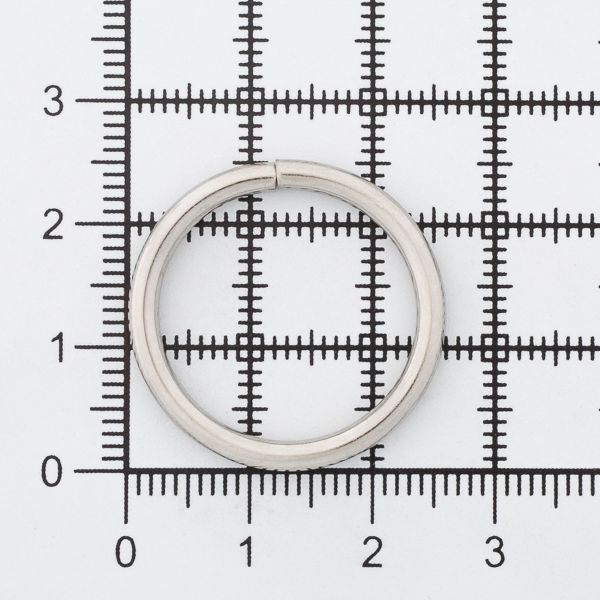 Кольцо разъемное металл in ⌀20 мм (25 мм внешн.), цв.никель, 100 шт