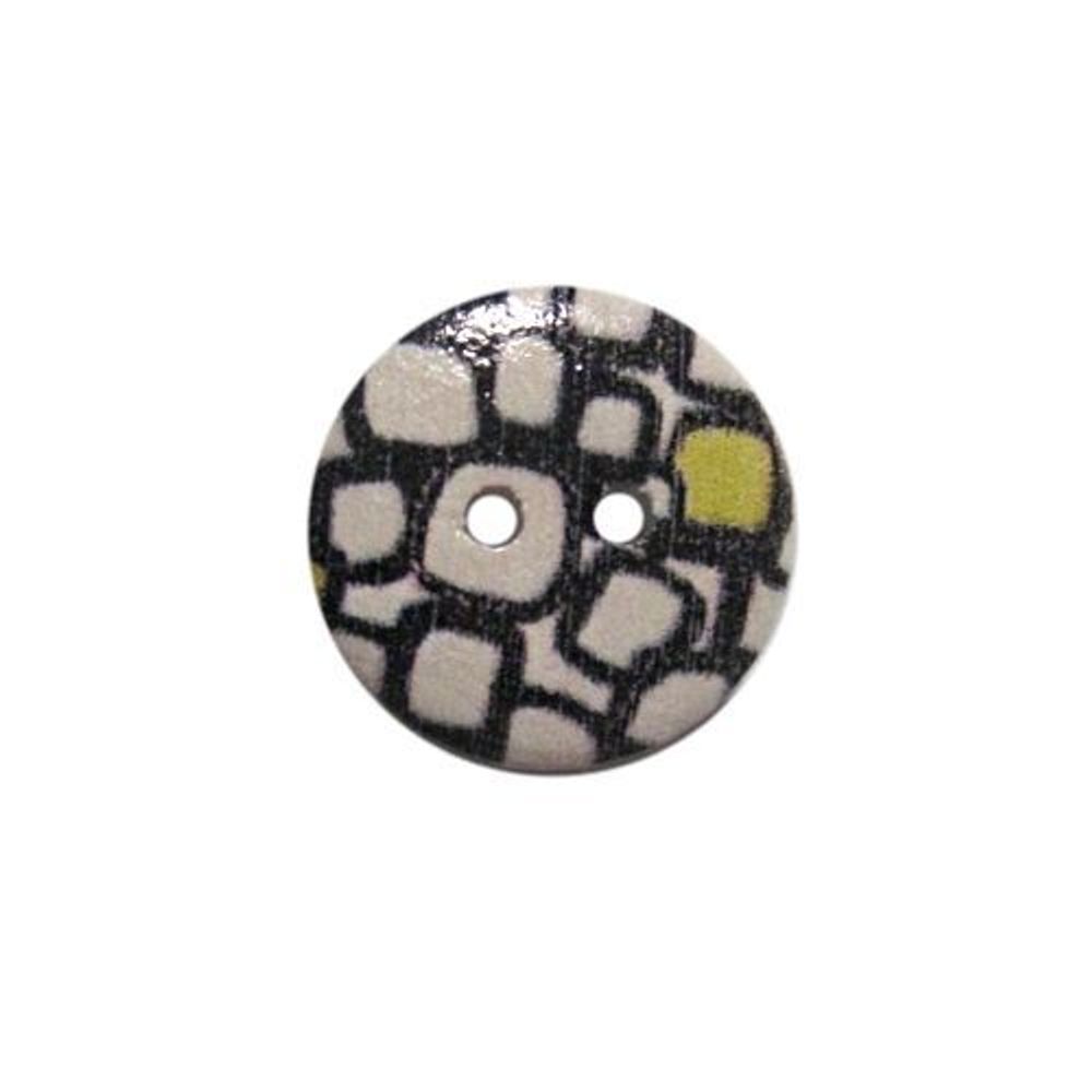 Пуговицы дерево декоративные Орнамент 18мм (цвет 31), 100 шт