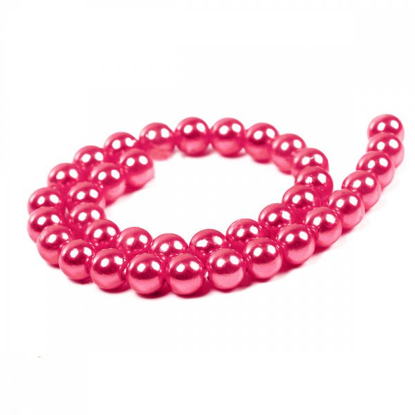 Бусины пластик (перламутр) ⌀4 мм, цв.014 малина, уп.500г (15000 шт), Magic4Hobby