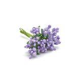 Цветы искусственные декоративные 2см (12 штук) (фиолетовый)