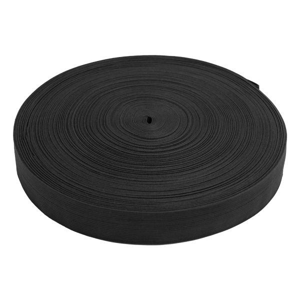 Резинка вязаная 30 мм, / 50 метров, черный, Gamma RV-30 BL