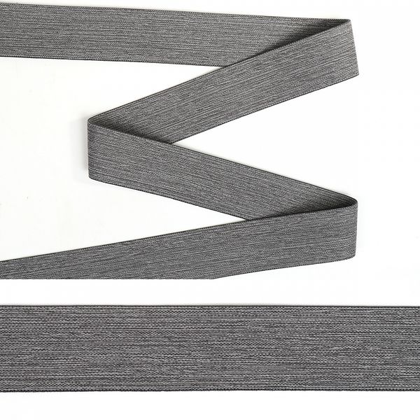 Резинка для мужских трусов и боксеров 35.0 мм / 1.5±0.5 метра, меланж тканая 53980DG цв. т.серый