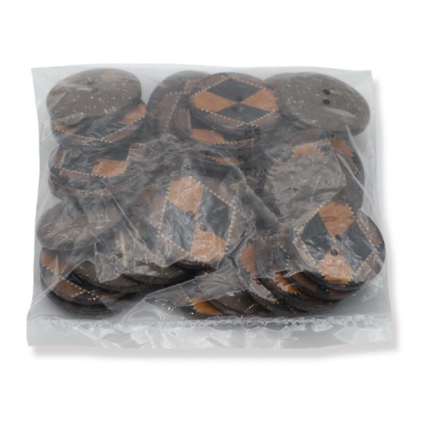 Пуговицы 2 прокола кокос 44L, col.B, оранжевый, 36 шт