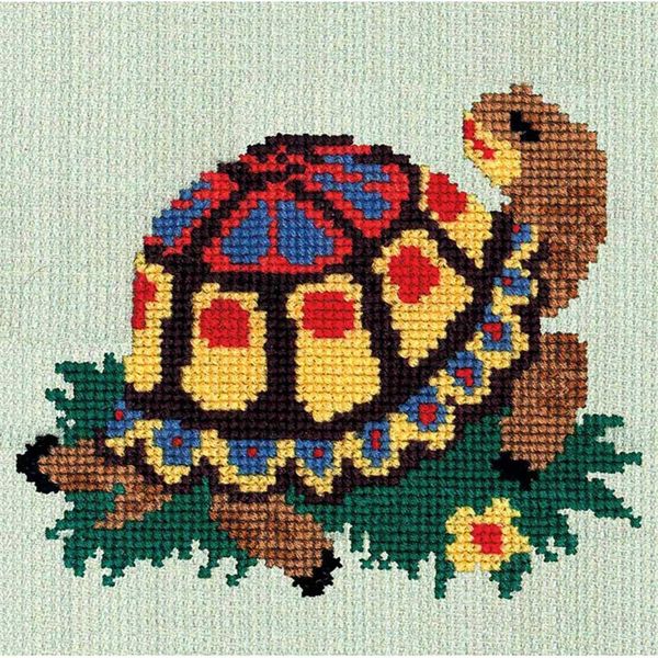 Набор для вышивания нитками РС Студия, Черепаха 13х15 см