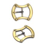 Пряжка 25 мм мет. фигурная латунь, 4 шт