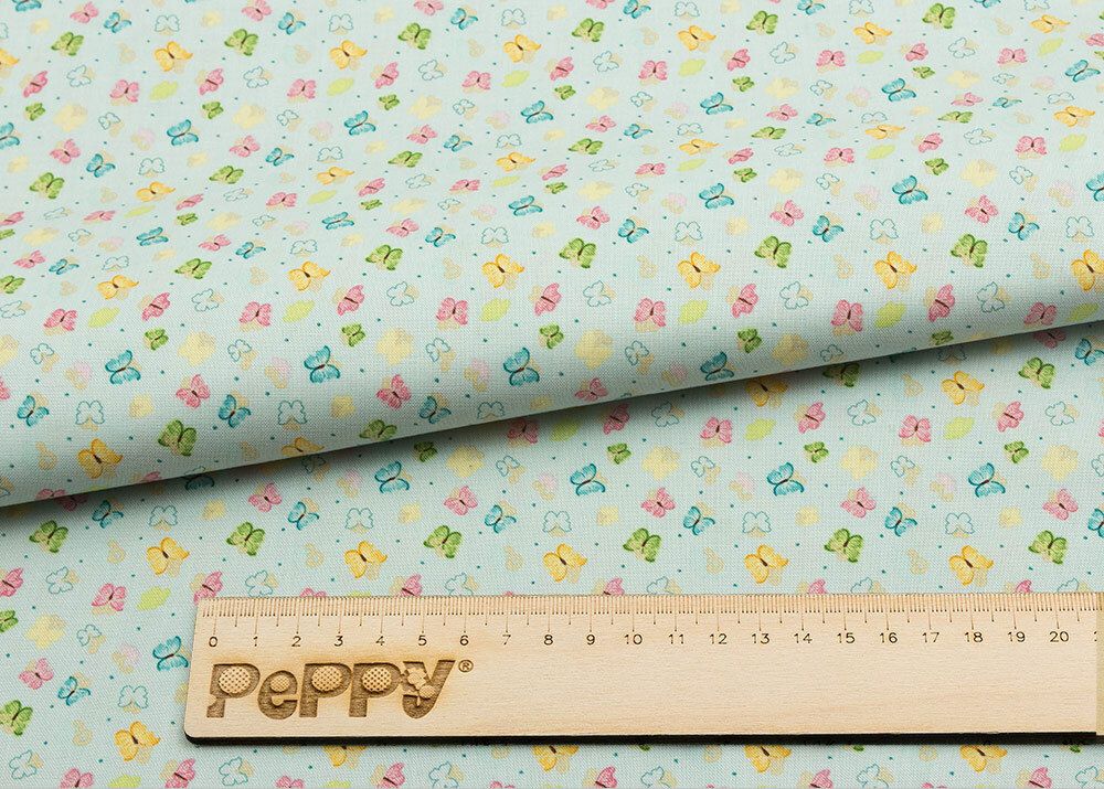 Ткань для пэчворка Peppy Нежная история, отрез 50х55 см, 146 г/м², НИ-02 голубой, Peppy