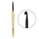 Крючок для вязания с прорезиненной ручкой ⌀6.0 мм, 16 см, алюминий, Gamma RH-BL