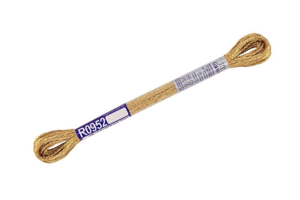 Мулине Gamma вискоза 100%, цв.R0952 т.бежевый, 12 мотков по 8 метров