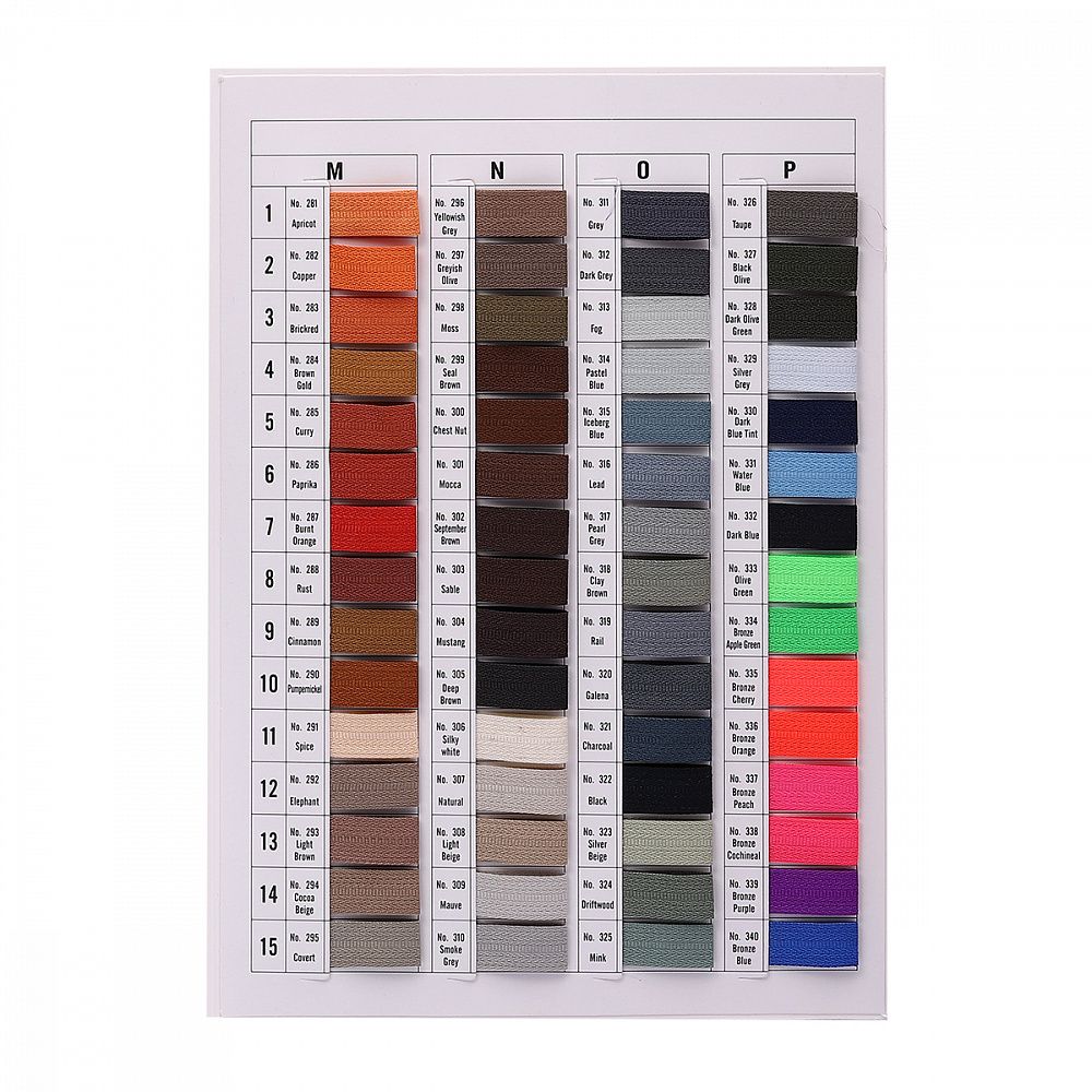 _02_ Карта цветов молний: молнии MaxZipper, палитра цветов F