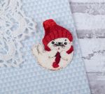 Набор для вышивания нитками Panna, Живая картина, брошь Белек в шапочке, 5х6 см