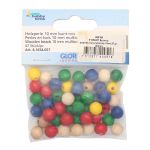 Бусины дерево мультиколор, 10 мм, 47 шт, Glorex /TOS/