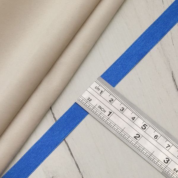 Лента атласная 1-сторонняя 12.0 мм / 22.86±1 метров, 154 ярко-голубой, Globus