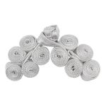 Сутажная застежка, 8 см (серебро), NO.2, 5 шт