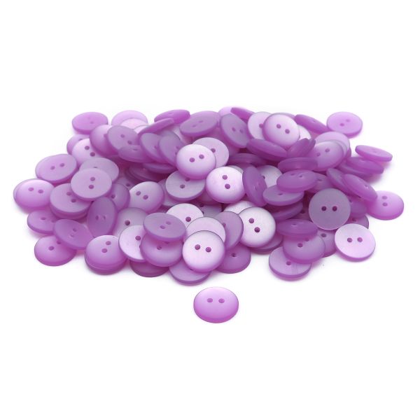 Пуговицы на 2 прокола 22L (14мм), пластик (col.05 сиреневый), CR-K18M, 144 шт