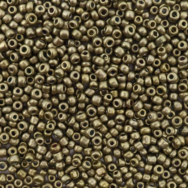 Бисер Astra&Craft 11/0 (2.1 мм), 200 г (10х20 г), цв. 914 оливковый/непрозрачный, матовый