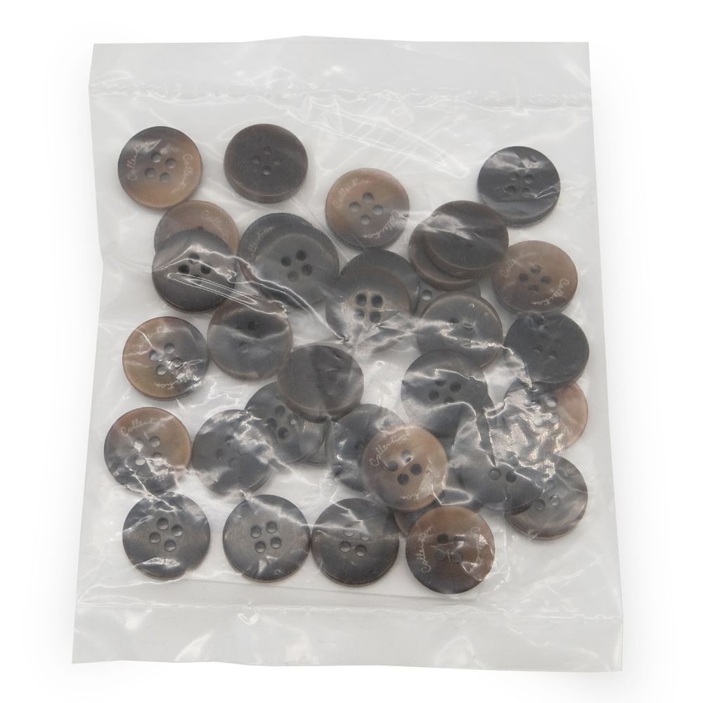 Пуговицы 4 прокола 24L (коричневый), 36 шт