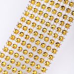 Лента со стразами 40 мм / 9.14 метров, TBY.1405 цв.золото