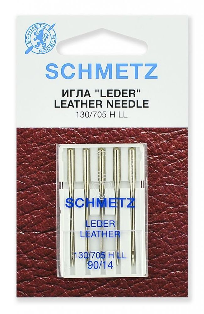 Иглы для швейных машин для кожи Schmetz №90, 5шт, 22:15.AS2.VDS, 10 блист.
