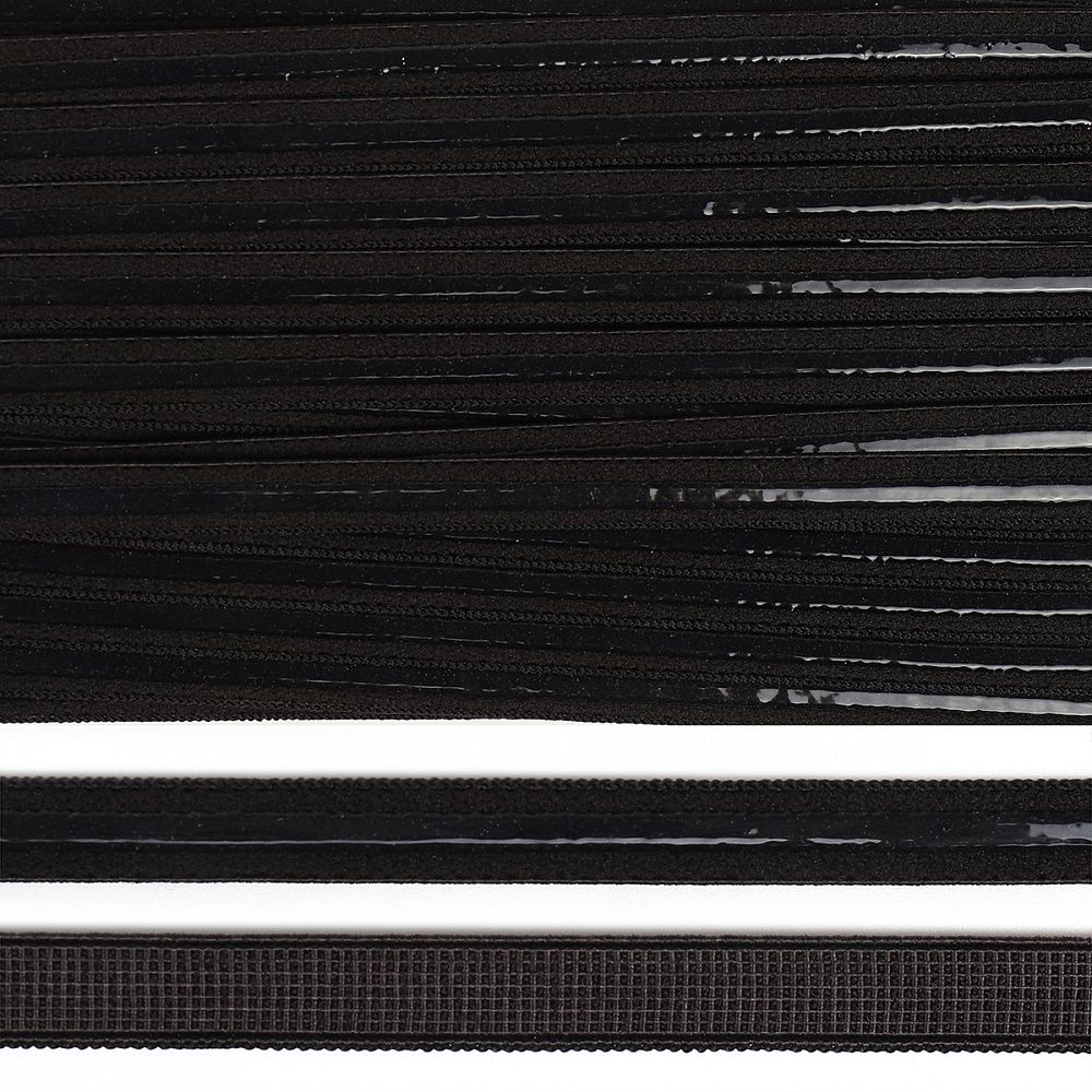 Резинка бельевая с силиконом 10 мм / 50 метров, 61 черный F322