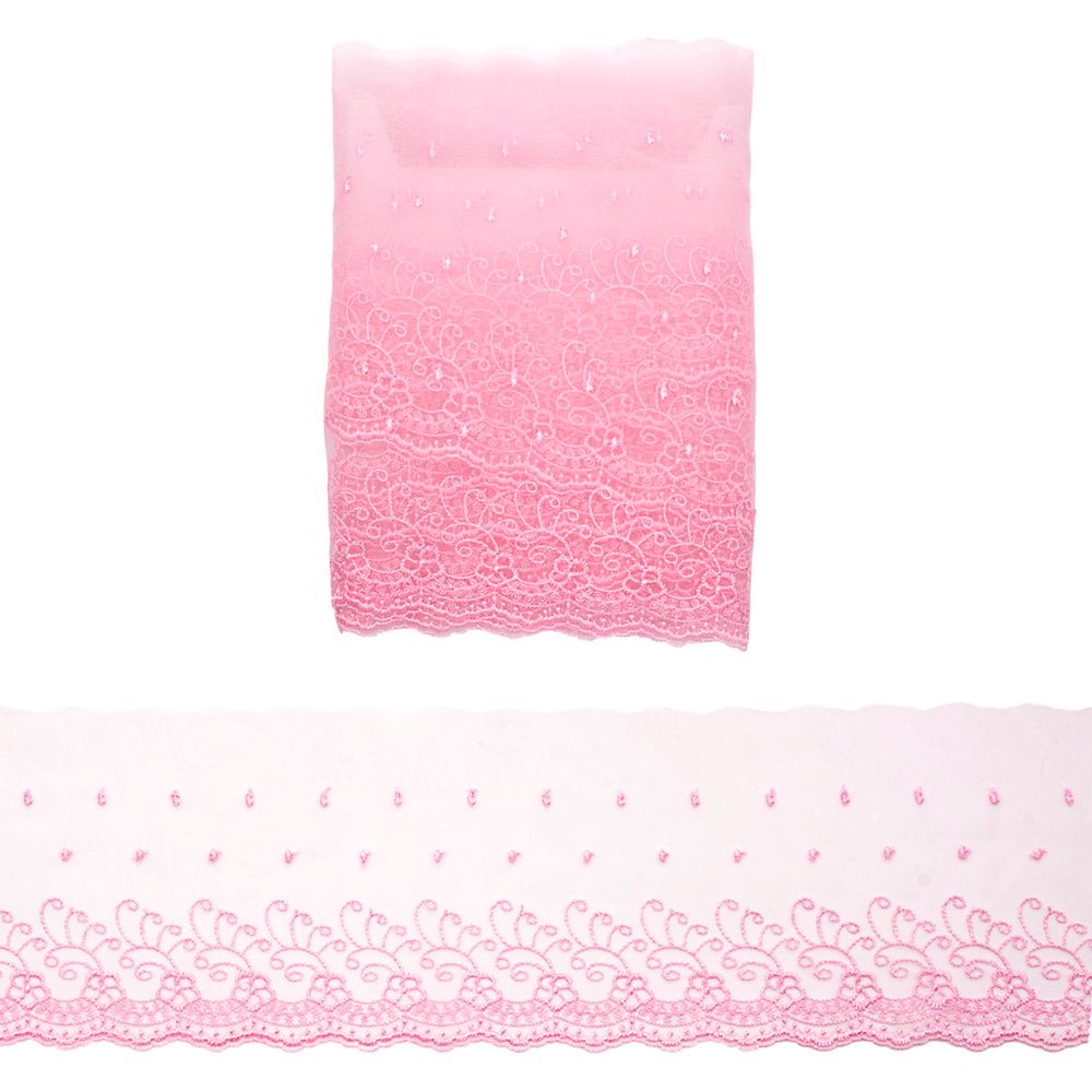 Кружево капроновое широкое 127 мм / 3.4 м (±4 см) 0574-5002, А549 розовый