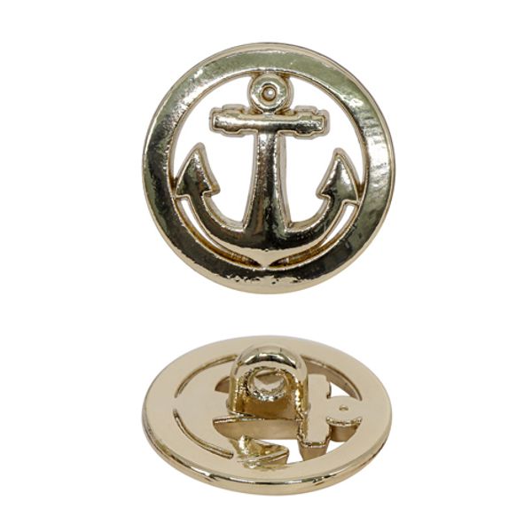 Пуговицы на ножке 24L (G (золото)), 72 шт