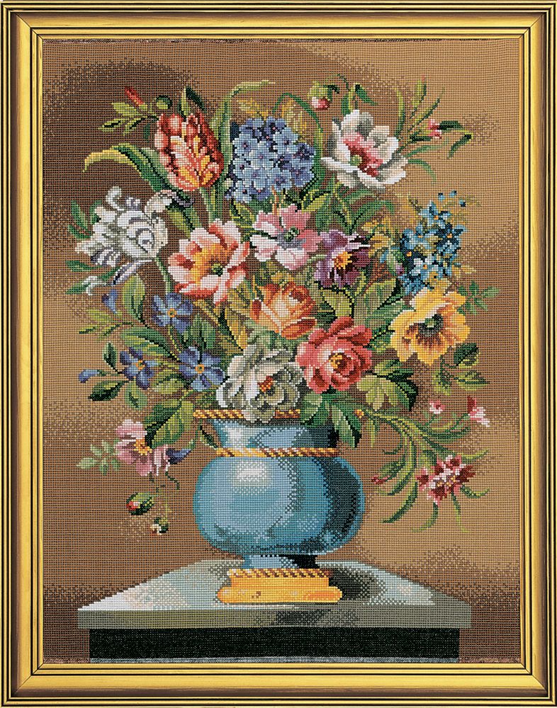 Eva Rosenstand, Голубые Цветы в вазе, 61х75 см