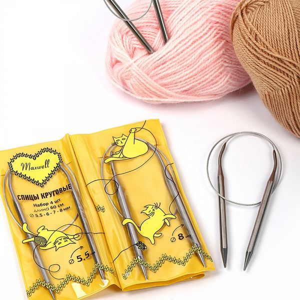 Набор круговых спиц Maxwell Gold 4 шт длина 60см 5.5-6-7-8мм