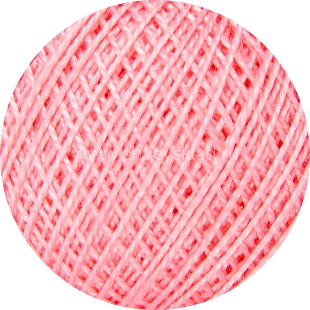 Пряжа ПНК им.Кирова Ирис / уп.20 мот. по 25 г, 150м, 1006 светло-розовый