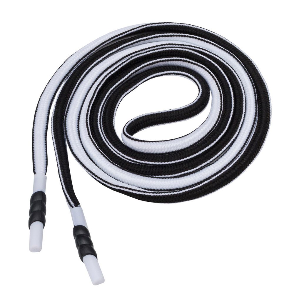 Шнурки круглые с наконечником ⌀5.0 мм / 130 см, 100 шт, черный/белый