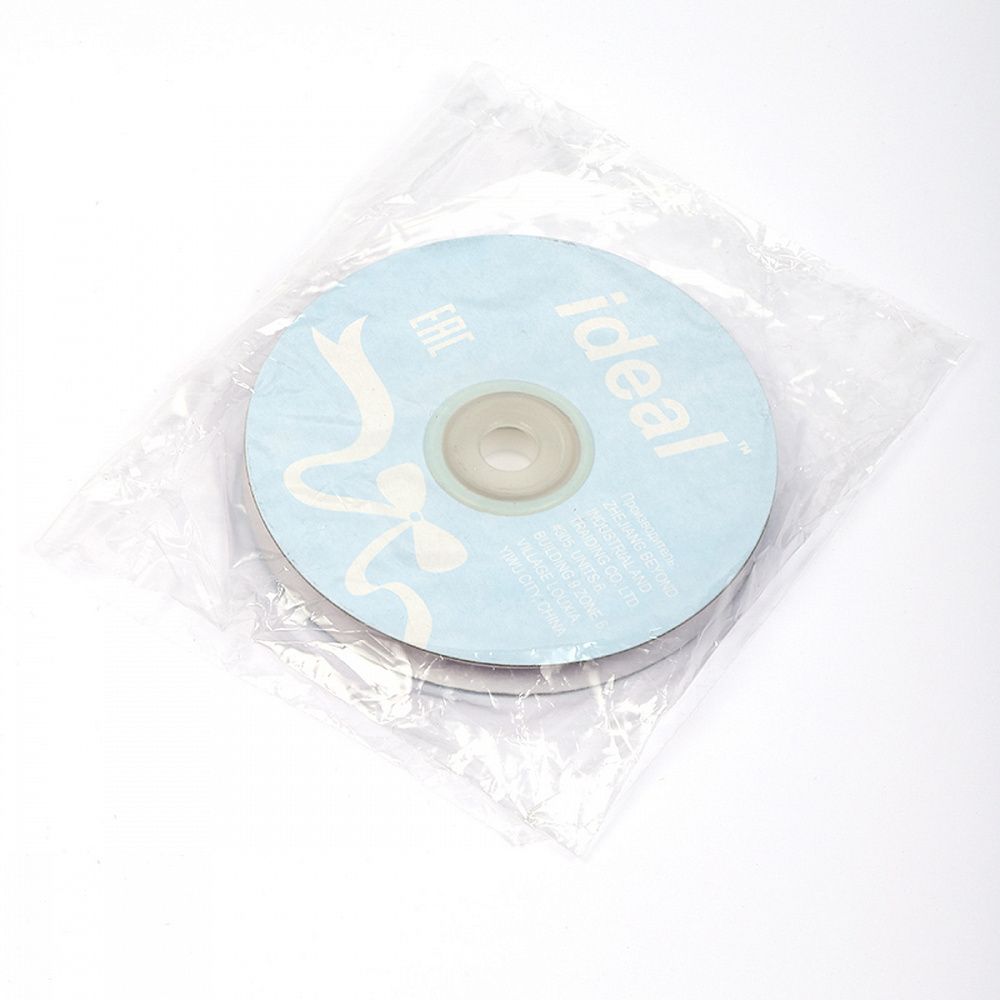 Лента репсовая (в рубчик) 6.0 мм, S186 св.серый уп. 27,4м