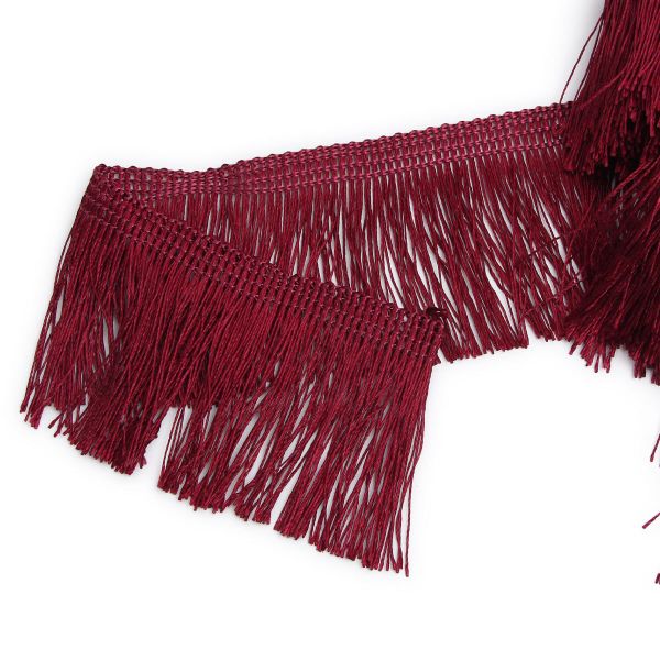 Бахрома отделочная 63.0 мм / 25 метров, 527 бордовый/A579 грязно-бордовый