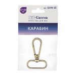 Карабин металл 25.0 мм (47х30 мм), 5 шт, 24 под бронзу, Gamma GHN-25