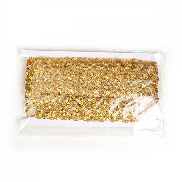 Тесьма отделочная 10 мм, 13-12869 цв.золото уп.13.71м