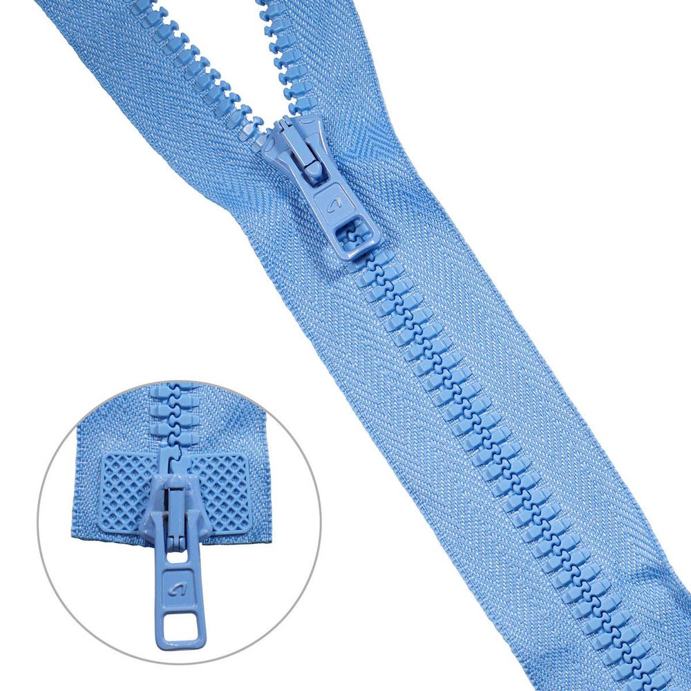 Молния трактор Arta Т6 (6 мм) 2 зам., разъем., 55 см, цв. 039 голубой, уп.5 шт