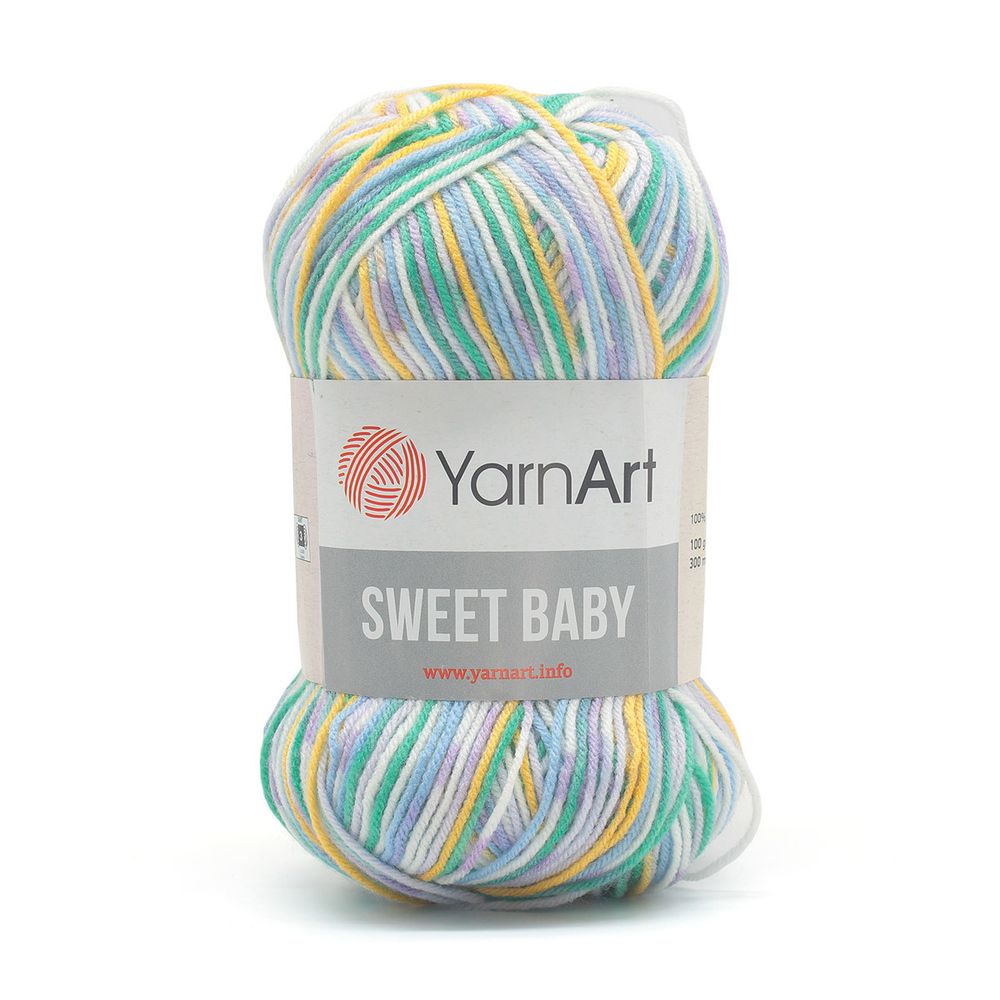 Пряжа YarnArt (ЯрнАрт) Sweet Baby / уп.5 мот. по 100 г, 300м, 913