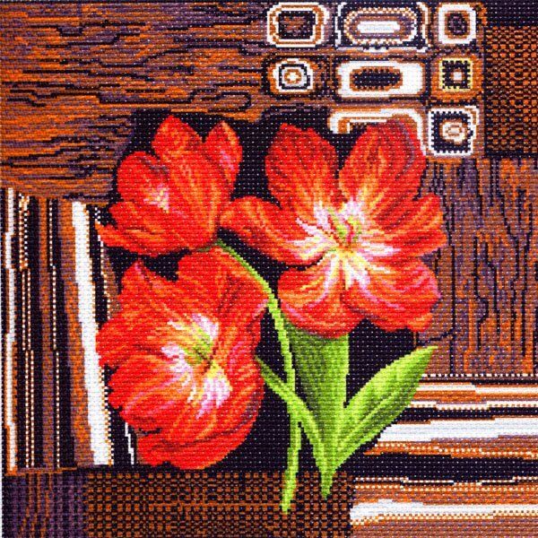 Рисунок на канве Матренин Посад 41х41 - 1267 Тюльпаны на ковре