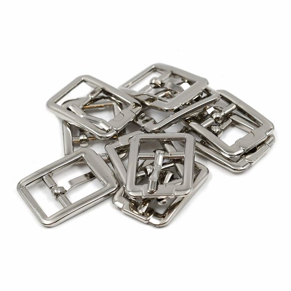 Пряжка ременная металл 15 мм, 10 шт, никель, ГХН13817