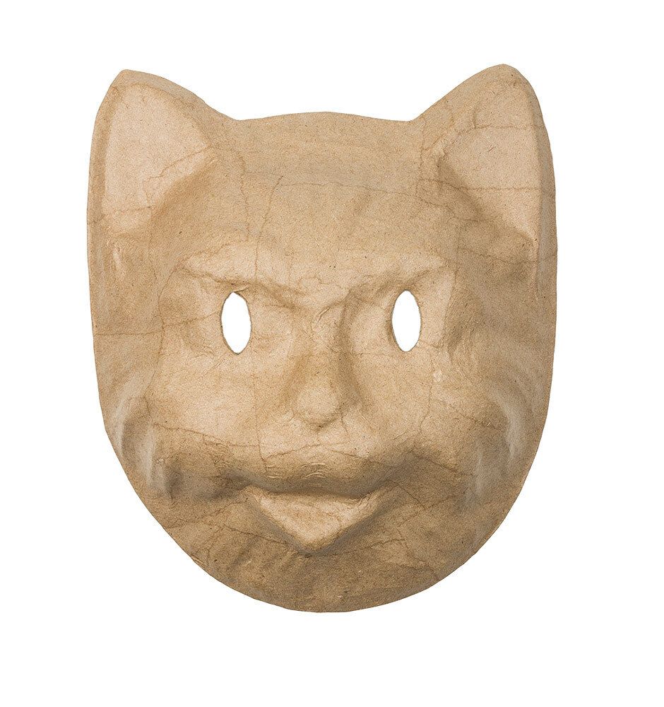 Заготовка из папье-маше Маска, 17.5х7.3х20.5 см, Кот, PAM-133 Love2art