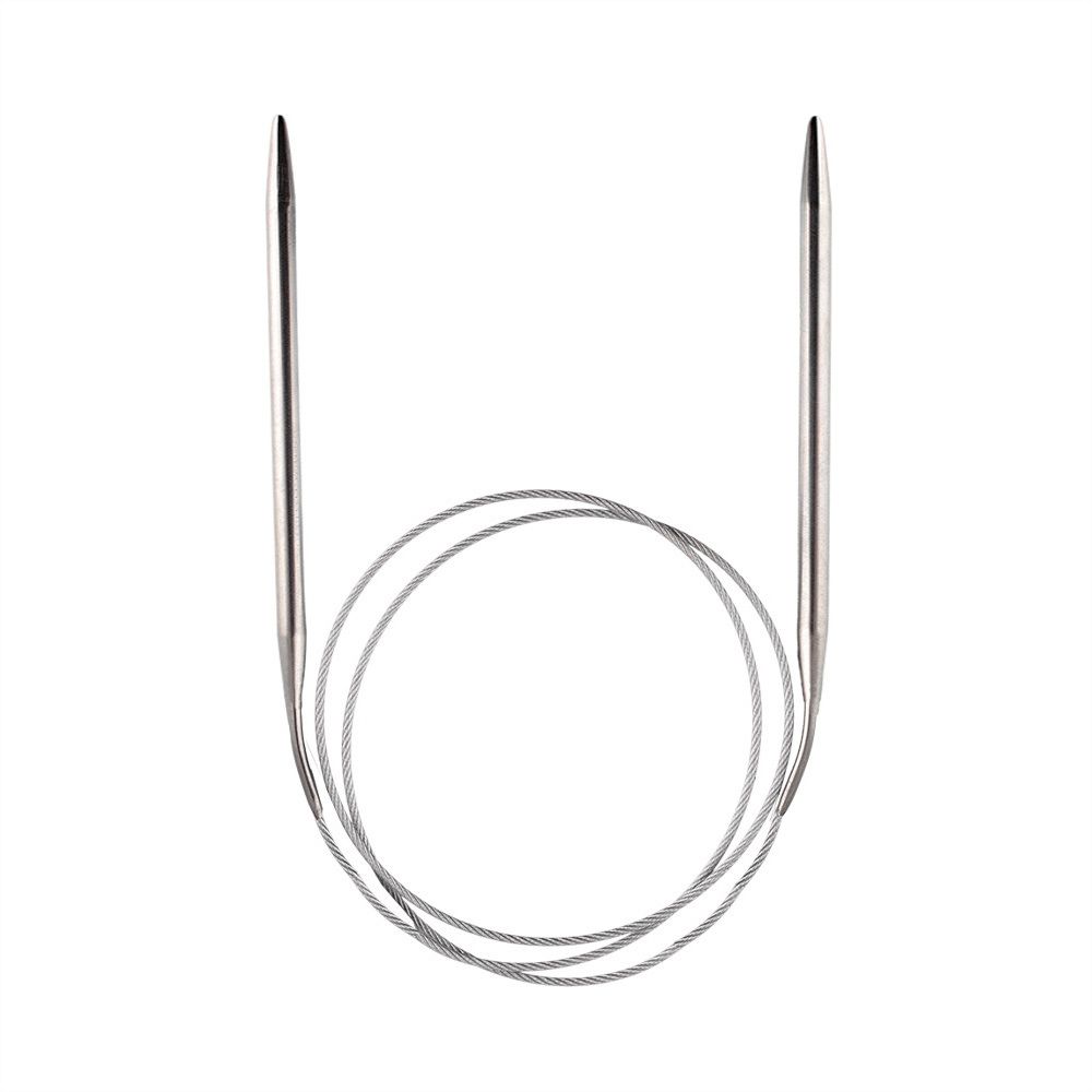 Спицы круговые металл ⌀6,0 мм, 80 см, с металлической леской, Gamma MKG