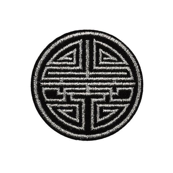 Термоаппликация L №11/5, 5 шт, L030 лабиринт в круге 5.7х5.7 см, Gamma