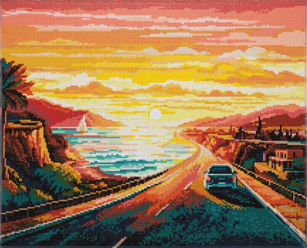 Алмазная (кристальная) мозаика Фрея ALPD-271, на подрамнике По дороге к мечте, 50х40 см