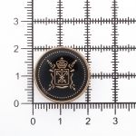 Пуговицы на ножке Герб 32L (20мм), металл (Black/G (черный/золото)), ME-657, 36 шт