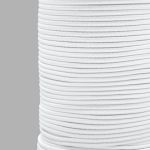 Резинка шляпная (шнур эластичный) ⌀3.0 мм / 100 метров, 0370-0300В, С501 - белый