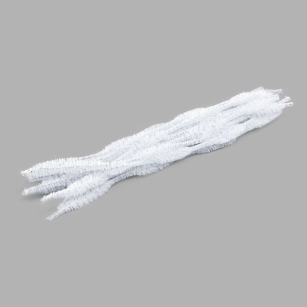 Проволока синельная объемная Цветок 12 мм / 300мм, 15 шт, Astra&Craft (B-040 белый)