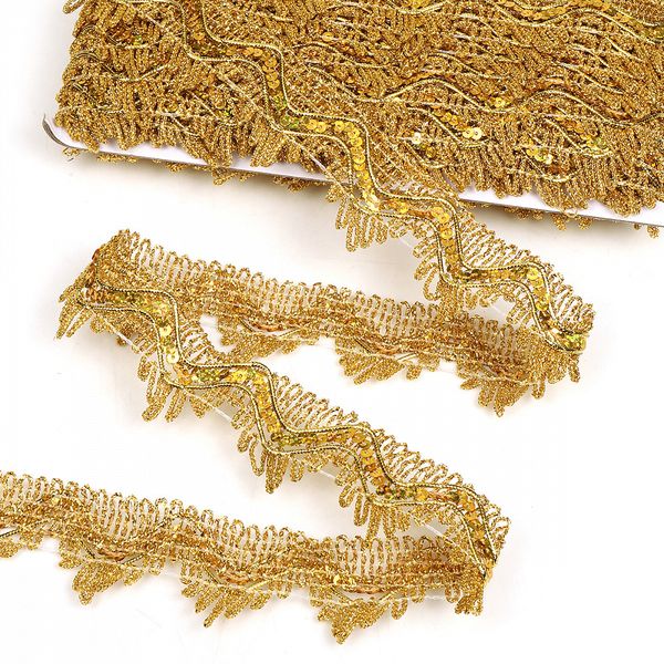 Тесьма отделочная 40 мм, 13-2265 цв.золото уп.13.71м