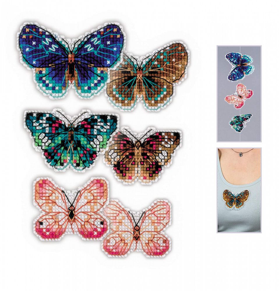 Риолис, Парящие бабочки, 9х6см, 8х5см, 6х5см