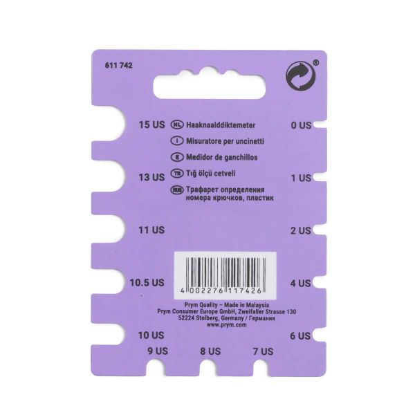 Трафарет определения номера крючков, Prym