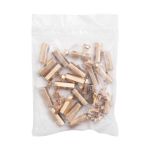 Наконечник для шнура металл шестигранный 20х7 мм, металл, золото, 6660-0100, 20 шт