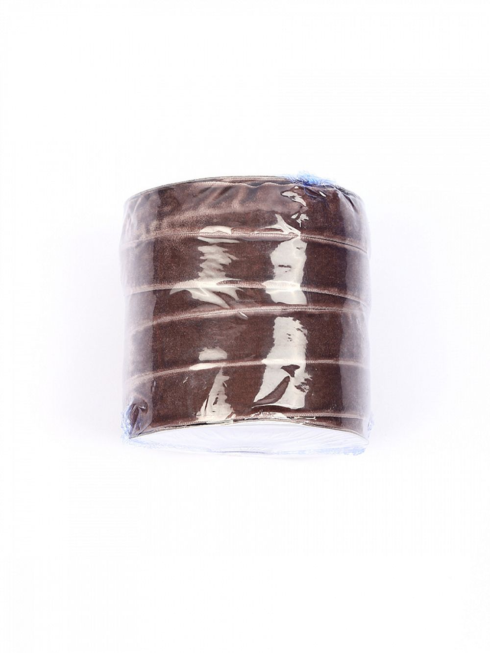 Лента бархатная (тесьма) 20.0 мм / 22.86±1 метров, арт.20VRS296 нейлон цв.кофейный